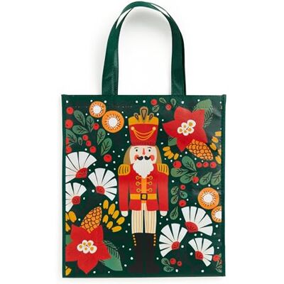 Galison Merry Nutcracker Reusable Shopping Bag Galison Merry Nutcracker Reusable Shopping Bag