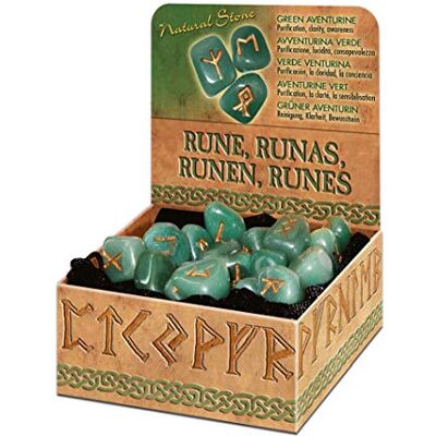 Lo Scarabeo Green Aventurine Runes Bookshelf Edition Lo Scarabeo Green Aventurine Runes Bookshelf Edition