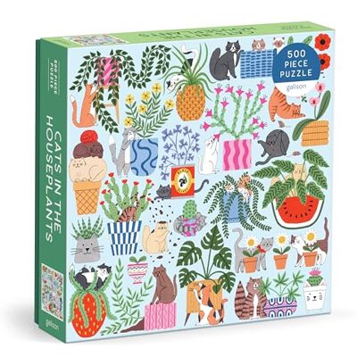 Galison Cats in the Houseplants 500 Piece Puzzle Galison Cats in the Houseplants 500 Piece Puzzle