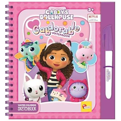 Liscianigiochi Lisciani GABBY'S DOLLHOUSE GABDORABLE aquarelboek voor kinderen vanaf 3 jaar 12 pagina's boek met waterpen Handmatige activiteit Gabby's poppenhuis cadeau-idee Liscianigiochi Lisciani GABBY'S DOLLHOUSE GABDORABLE aquarelboek voor kinderen vanaf 3 jaar 12 pagina's boek met waterpen Handmatige activiteit Gabby's poppenhuis cadeau-idee