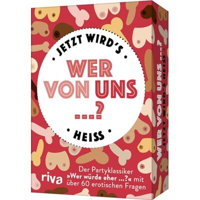 RIVA Wer von uns ...? Jetzt wird's heiß: Der Partyklassiker 'Wer würde eher ...?' mit über 60 erotischen Fragen Das Original. Tolles Geschenk zum Geburtstag und Valentinstag. Ab 18 Jahren RIVA Wer von uns ...? Jetzt wird's heiß: Der Partyklassiker 'Wer würde eher ...?' mit über 60 erotischen Fragen Das Original. Tolles Geschenk zum Geburtstag und Valentinstag. Ab 18 Jahren