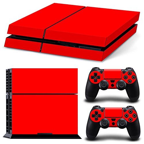 Mcbazel Patroonserie Decals Vinyl Skin Sticker voor Originele PS4 Alleen (niet voor PS4 Pro/Slim) Rood