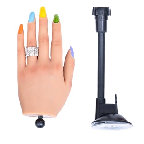 hgnxa Nail Pratice Training Hand Voor Acryl Nagels Siliconen Maniquin Hand Nail Praktijk Nep Hand Voor Nagels Art Praktijk Tool Nail Praktijk Nep Hand