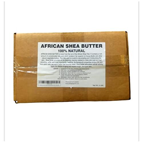 afrimports Afrikaanse sheaboter, 100% natuurlijk uit West-Afrika, wit, 2,3 kg.