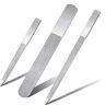 Tiger007 007 3-Piece Nail File Set Stainless Steel Double-Sided Nail File Buffer File Nail File Suitable for, and Travel