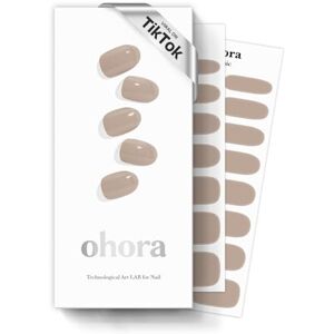 ohora Semi Cured Gel Nail Strips (N Cream Beige) Nude, Solid, Works with Any UV/LED Lamps, Salon-Quality, Long Lasting, Easy to Apply & Remove Includes 2 Prep Pads, Nail File & Wooden Stick ohora Semi Cured Gel Nail Strips (N Cream Beige) Nude, Solid, Works with Any UV/LED Lamps, Salon-Quality, Long Lasting, Easy to Apply & Remove Includes 2 Prep Pads, Nail File & Wooden Stick