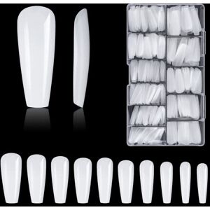 Carehabi Kunstnagels, 500 stuks, acryl, transparant, Amerikaanse nagelset, met opbergkoffer voor manicurestudio's en doe-het-zelf, nagelkunst thuis, 10 maten (wit) Carehabi Kunstnagels, 500 stuks, acryl, transparant, Amerikaanse nagelset, met opbergkoffer voor manicurestudio's en doe-het-zelf, nagelkunst thuis, 10 maten (wit)