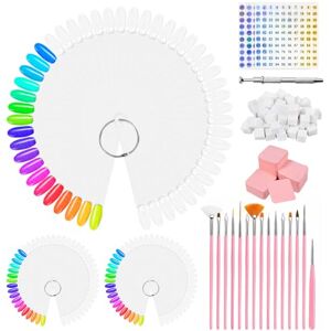 Carehabi Nagelpatroonsticks, nagelsticks, nagelkleurenscherm, standaard, semi-permanente nagellak, kleurkaart voor nail-art-stijl en kleurweergave, met cijferstickers (300 stuks) Carehabi Nagelpatroonsticks, nagelsticks, nagelkleurenscherm, standaard, semi-permanente nagellak, kleurkaart voor nail-art-stijl en kleurweergave, met cijferstickers (300 stuks)