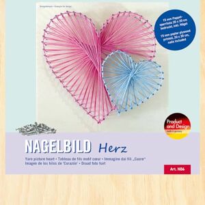 Donau - Nagelbild Herz - Heart - 200x200mm - Craft kit Donau - Nagelbild Herz - Heart - 200x200mm - Craft kit