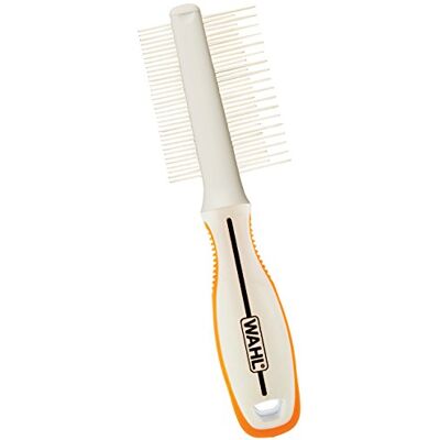 Wahl Premium kam voor vlooien, haarplukken en afwerkingen met ergonomische handgrepen voor het verzorgen, borstelen, ontwarren en vlooienverwijdering Model 858503 Wahl Premium kam voor vlooien, haarplukken en afwerkingen met ergonomische handgrepen voor het verzorgen, borstelen, ontwarren en vlooienverwijdering Model 858503