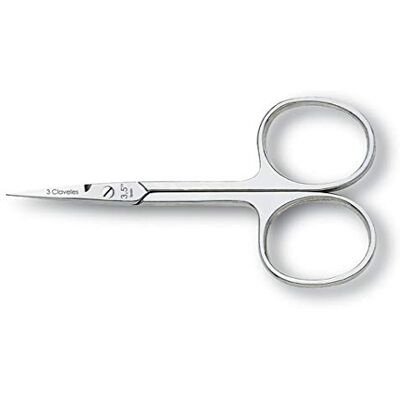 3 Claveles Professionele manicureschaar, recht, 9 cm, voor het snijden van cutcuts, koolstofstaal, vernikkeld, rechte schaar, 44 g 3 Claveles Professionele manicureschaar, recht, 9 cm, voor het snijden van cutcuts, koolstofstaal, vernikkeld, rechte schaar, 44 g