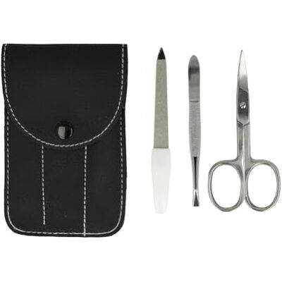 Clauss BC-S10044 Nagelverzorgingsset met schaar, vijl en pincet, premium nagelset voor manicure en pedicure, nageletui voor dagelijks gebruik en reizen Clauss BC-S10044 Nagelverzorgingsset met schaar, vijl en pincet, premium nagelset voor manicure en pedicure, nageletui voor dagelijks gebruik en reizen