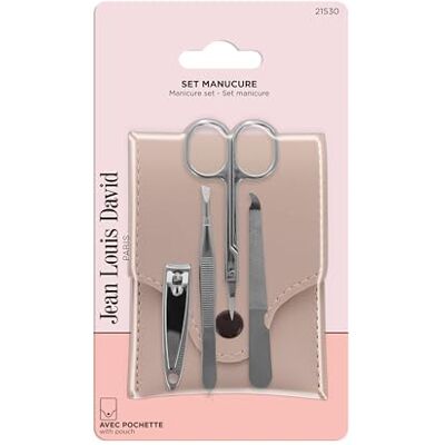 Jean Louis David Perfecte manicureset – de onmisbare – tas met nagelknipper – pincet – schaar – metalen vijl Jean Louis David Perfecte manicureset – de onmisbare – tas met nagelknipper – pincet – schaar – metalen vijl