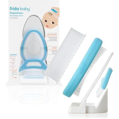 Frida Baby DermaFrida The FlakeFixer 3-staps anti-melkkorstset met spons, borstel, kam en opslag. Kalmeert en beschermt de hoofdhuid van de baby Frida Baby DermaFrida The FlakeFixer 3-staps anti-melkkorstset met spons, borstel, kam en opslag. Kalmeert en beschermt de hoofdhuid van de baby