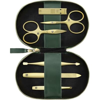 ZWILLING Manicure- en pedicureset 6-delig, nagelschaar, vegan appelleren etui, groen ZWILLING Manicure- en pedicureset 6-delig, nagelschaar, vegan appelleren etui, groen