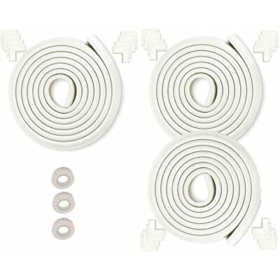 HIMRY ® KXD7000 Set 3X, 15 m randbescherming + 24 hoekbeschermingen, L-vormig schuimkussen, spons-randkussen, hoekkussen, tafelrand, hoek, anti-botsing, babykinderen, schokbescherming, 3 x 5 m, HIMRY ® KXD7000 Set 3X, 15 m randbescherming + 24 hoekbeschermingen, L-vormig schuimkussen, spons-randkussen, hoekkussen, tafelrand, hoek, anti-botsing, babykinderen, schokbescherming, 3 x 5 m,