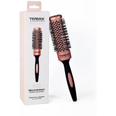 Termix Ronde borstel Evolution Gold Rose, gelimiteerde editie, diameter 32 mm, voor volume, verzegelde punten, vormt alle haartypes, duurzaam kapsel Termix Ronde borstel Evolution Gold Rose, gelimiteerde editie, diameter 32 mm, voor volume, verzegelde punten, vormt alle haartypes, duurzaam kapsel