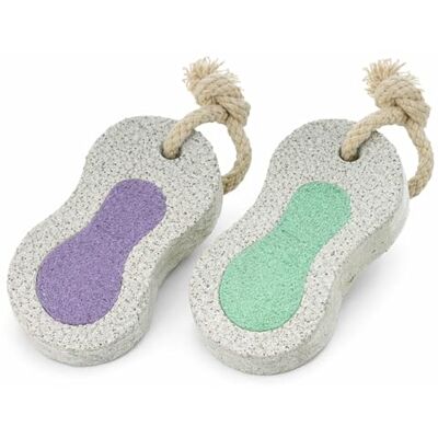 PARENCE . Set van 2 puimsteenstenen van 10 x 5 x 1,8 cm met koord Dubbelzijdig materiaal Manicure en pedicure 2 stuks PARENCE . Set van 2 puimsteenstenen van 10 x 5 x 1,8 cm met koord Dubbelzijdig materiaal Manicure en pedicure 2 stuks