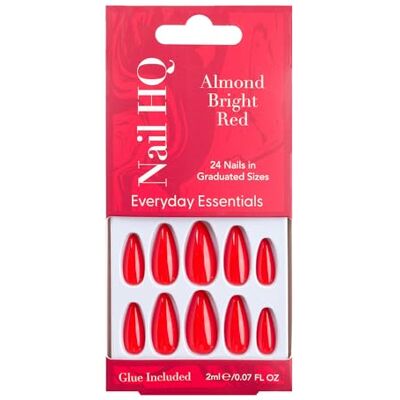 NAIL HQ Amandel Bright Red Nails (24 stuks) NAIL HQ Amandel Bright Red Nails (24 stuks)