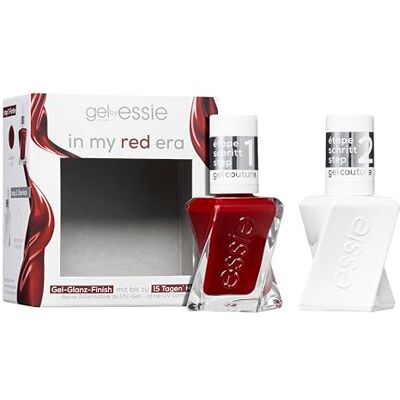 essie Gel Couture Set in My Red Era (nr. 00 Top Coat, nr. 345 Bubbles Only) essie Gel Couture Set in My Red Era (nr. 00 Top Coat, nr. 345 Bubbles Only)