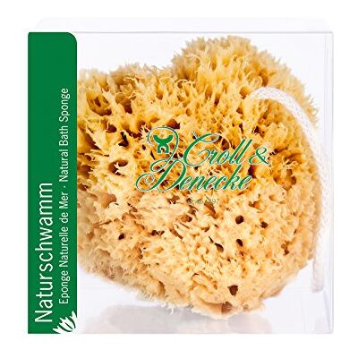 Croll & Denecke M400 natuurlijke spons uit de Middellandse Zee in geschenkdoos met katoenen koord, 11 x 11 cm Croll & Denecke M400 natuurlijke spons uit de Middellandse Zee in geschenkdoos met katoenen koord, 11 x 11 cm