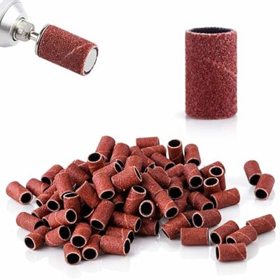 LALILL 100 stuks schuurdoppen korrel 240 schuurhulzen schuurbanden Drill Sanding Abrasive Caps Foot Care Bands Mandrell nagelfrees opzetstuk voor manicure, pedicure, nagelkunst, nagelverzorging LALILL 100 stuks schuurdoppen korrel 240 schuurhulzen schuurbanden Drill Sanding Abrasive Caps Foot Care Bands Mandrell nagelfrees opzetstuk voor manicure, pedicure, nagelkunst, nagelverzorging