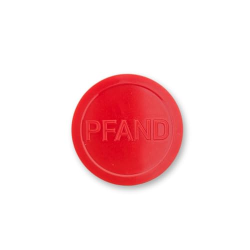 CombiCraft rode consumentenmunt met reliëf 'Pfand', diameter 29 mm Set van 100 stuks voor een veelzijdig gebruik in diverse consumententransacties