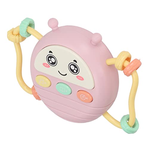 BUQE Baby Muzikaal Speelgoed, Educatief Baby Muzikaal Drum Speelgoed 3 Modus Geluid Draagbaar voor Thuis (Roze)