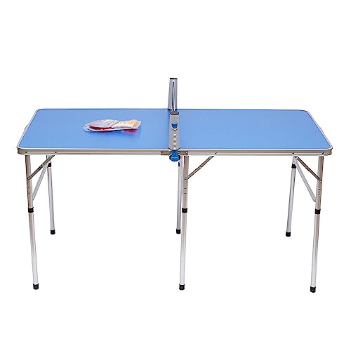 Kanbihao Tafeltennistafel, 152 x 76 x 76 cm, tafeltennistafel, inklapbaar, ping-pongtafelset, outdoor sport tafeltennistafel met net, voor binnen en buiten, tafeltennishallen