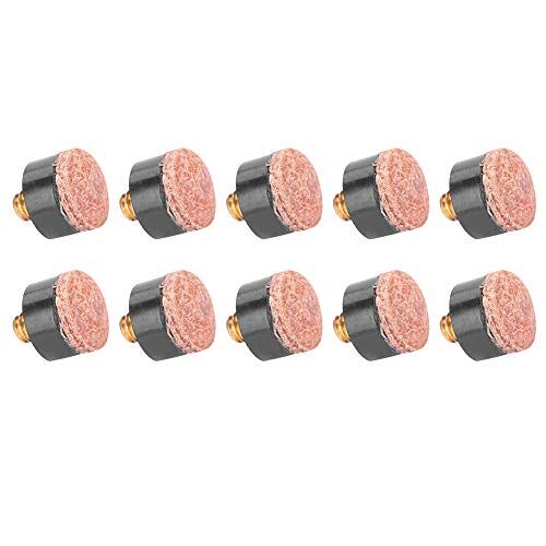 HYWHUYANG 10 stuks Biljart Tip Vervanging, 0.59in Zwembad Tips Duurzaam Biljart Zwembad Tip Vervanging Accessoire (11 mm)