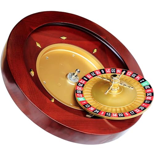 GALPBBCADE Houten Roulettewielset Multifunctionele Draaitafel Vrije Tijd Tafelspellen Casino-Kwaliteit Precisielagers Roulette voor een Spelavondje Thuis,A,45 * 45 * 8cm