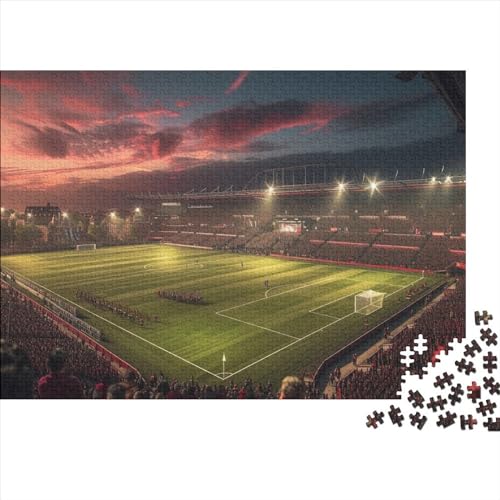 PMVCFRXA Voetbalvelden, puzzel, 500 stukjes, geschikt voor volwassenen, voetbalvelden, puzzel, hout, leerspellen, 500 stuks, 52 x 38 cm
