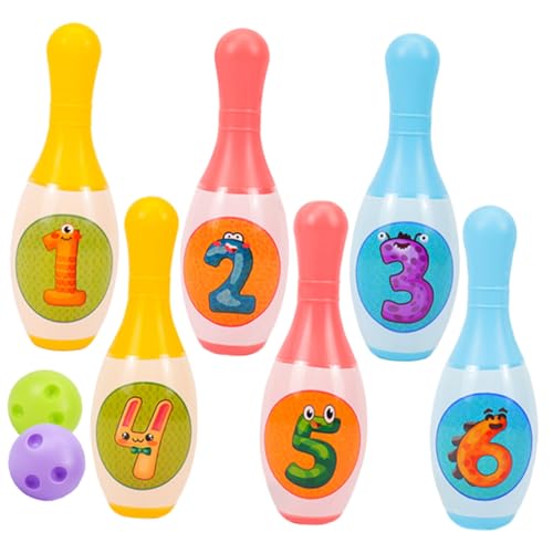 HANABASS 1 Set Bowlen Voor Kinderen Peuter Pakken Bowlingspel Speelgoed Educatief Speelgoed Voor Peuters Peuter Bowlen Speelgoed Voor Kinderen Buiten Bowlen Kleuter Binnen Puzzel Plastic