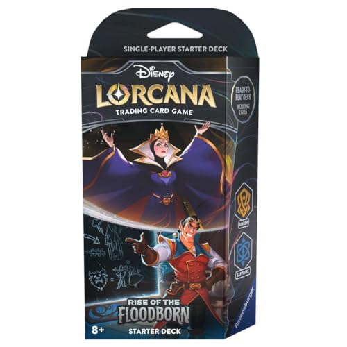 Ravensburger Disney Lorcana Trading Card Game: Aufstieg der Flutgestalten Starter Deck Bernstein und Saphir (Englisch)