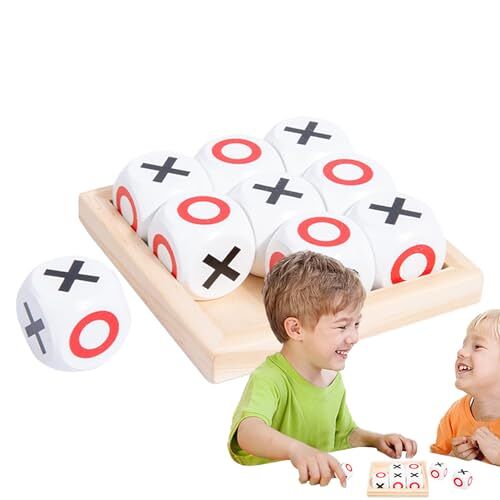 itrimaka XO-spel, houten XOXO-spel,XO Schaakbordspel Educatieve bordspellen, interactieve strategie-hersenpuzzel, leuke spelletjes voor kinderen, goodybag-vullers