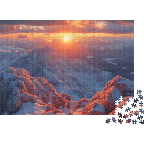 PMVCFRXA Zonsopgang en zonsondergang puzzel 300 stukjes puzzel voor volwassenen zonsopgang en zonsondergang houten speelgoed decoratie 300 stuks (40 x 28 cm)