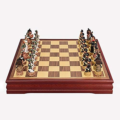 MekUk Chinees schaken Drie-dimensionale hars schaak schaakbord set beginner puzzel spel intellectuele ontwikkeling (Color : B, Size : 37.5 * 37.5 * 5.5cm)
