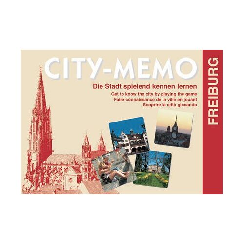 Braeuer Produktmanagement City-Memo. Das Freiburg Spiel: Die Stadt spielerisch kennenlernen. 30 Sehenswürdigkeiten mit Beschreibung und Stadtplan. Für 2-6 Spieler