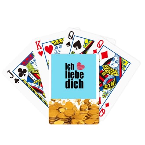 no/no Duits Dialect I Love You Teksttitel Gouden Poker Speelkaart Klassiek spel