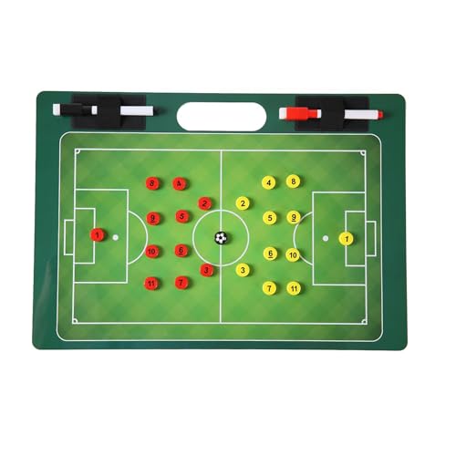 Kytxqikd Magnetisch voetbalbord, dubbelzijdig droog uitwisbaar voetbalbord voor trainers, voor strategische sporttechniekplanning