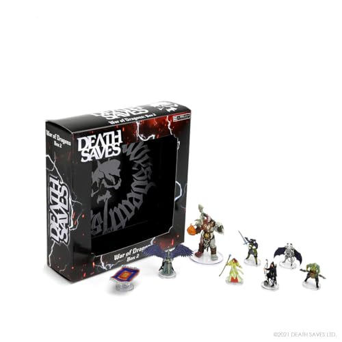 WizKids Death Saves: War of Dragons Box Set 2-8-delige voorgeschilderde miniaturen, kerkers en draken