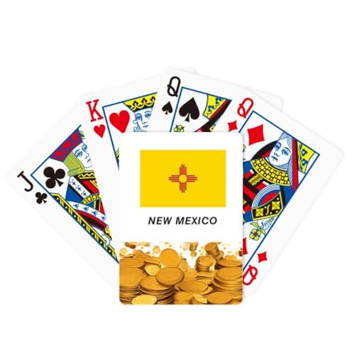 no/no Amerikaanse Staat Vlag Contours New Mexico Gold Poker Speelkaart Klassiek Spel