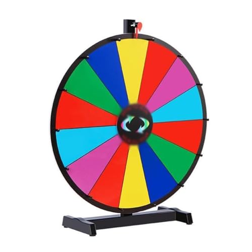 MObyat Roulette Wielen 17,7 Inch Tafelblad Draaiende Prijzenrad Loterij Lucky Draaitafel Rekwisieten Spel Bingo Spel Casino Prijs Wielen voor Feest Carnaval Roulette Wielen