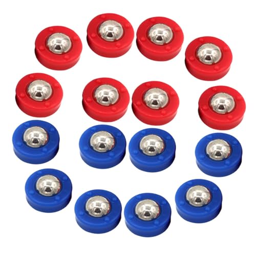 BESPORTBLE 16 Stuks Shuffleboard Pucks Roller Vervangingsballen Voor De Sjoelbak Tafelblad Curling Spel Pucks Glijdende Kralen Speelgoed Airhockeypucks Kind Staal Vervangen Amerikaans Voetbal