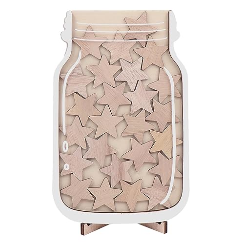 ZUREGO Star Reward Potten Classroom Star Reward System, 25 STKS Houten Ster/Dinosaurus Incentive Jar, Verantwoordelijkheid Beloning Board Routine Training Geschenken, Kinderen Kinderen Gedrag