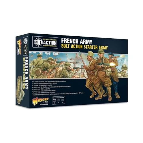 Warlord Games Franse leger Starter Leger 28mm Schaal Plastic Miniaturen voor Bolt Actie Zeer Gedetailleerde Tweede Wereldoorlog Miniaturen voor Tafel-top Wargaming