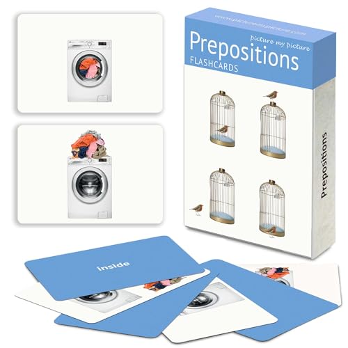 Picture My Picture Prepositions Flash Cards   40 Positional Language Development Educational Photo Cards   5 Learning Games   Speech Therapy Materials, ESL Materials