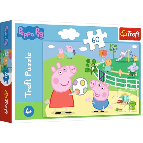 Trefl , Puzzels, Peppa Pig, 60 Stuks, Spelen met vriendjes, voor kinderen vanaf 4 jaar