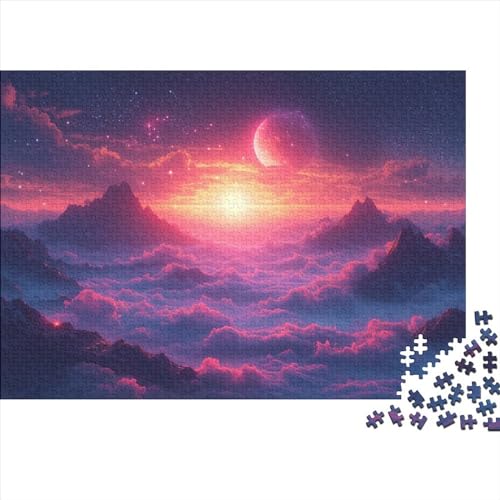 PMVCFRXA Zonsopgang en zonsondergang puzzel 500 stukjes puzzel voor volwassenen zonsopgang en zonsondergang houten speelgoed decoratie 500 stuks (52 x 38 cm)