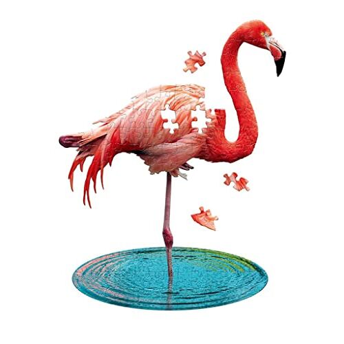 Madd Capp 884009 Shape Puzzel Junior Flamingo, contourpuzzel, 100 stukjes, voor kinderen en volwassenen, meerkleurig
